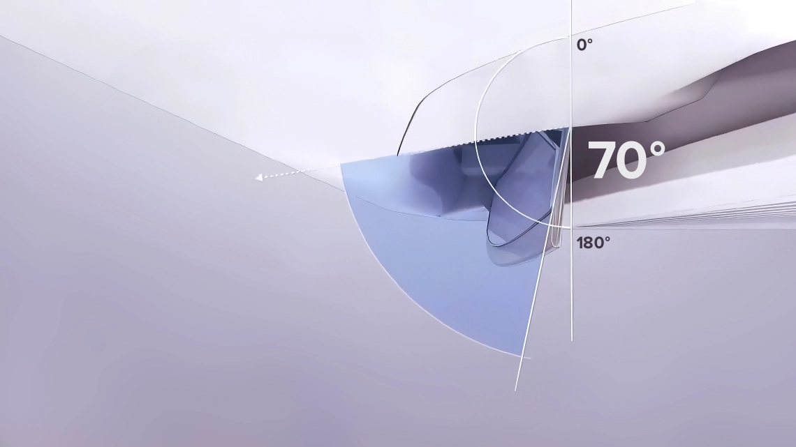 MyCond Round-Way cassette 70 Degree Louver Angle