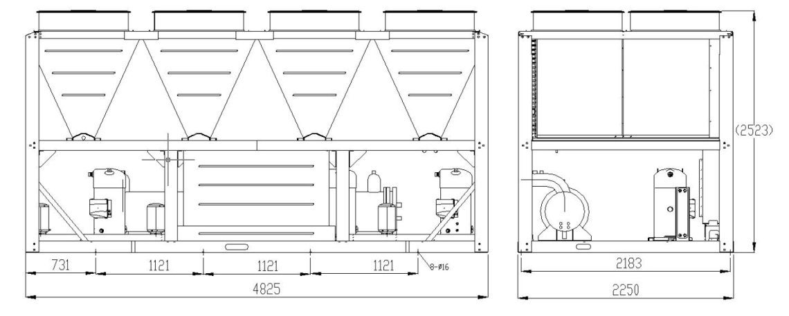 MyCond YHE MCU-500YHE overall dimensions
