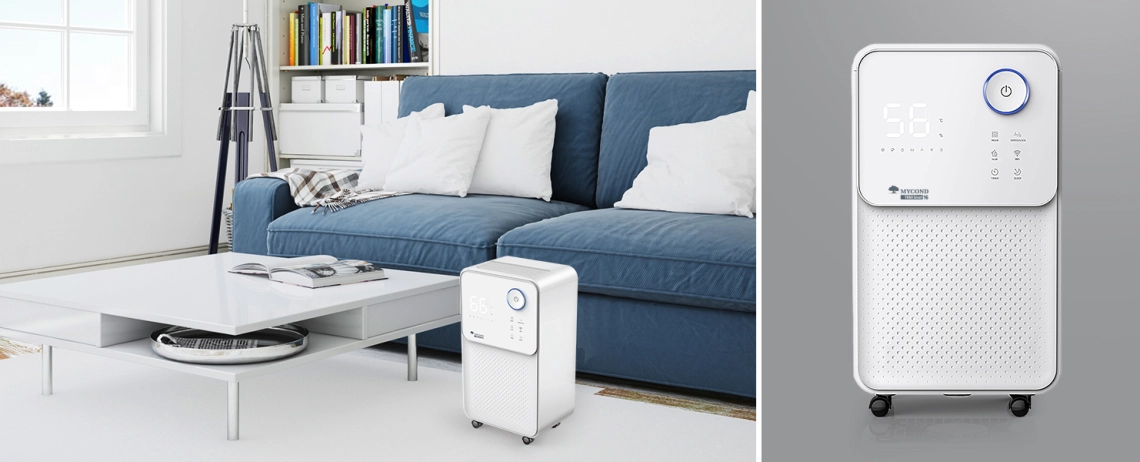 YUGO Smart 16 Sleek and efficient residential air dehumidifier with quiet operation.