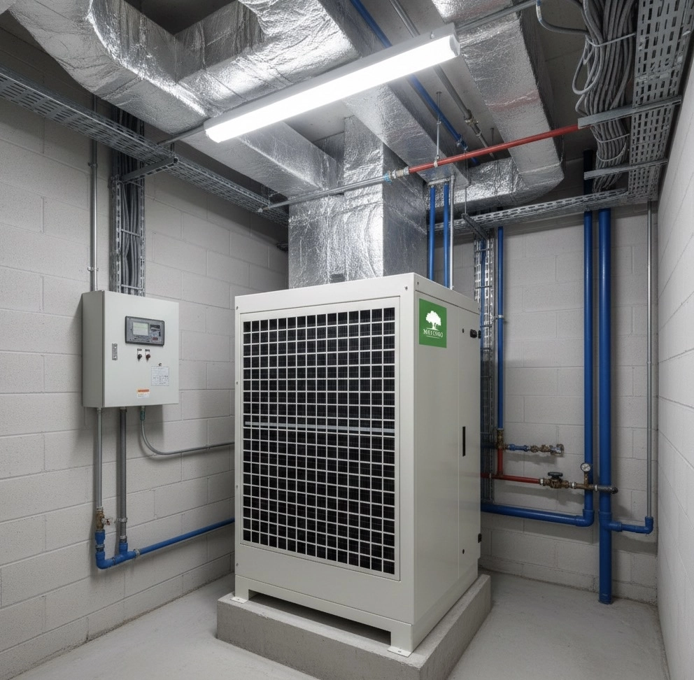 Air dehumidifier with air heating option combined mode Mycond MID MSP