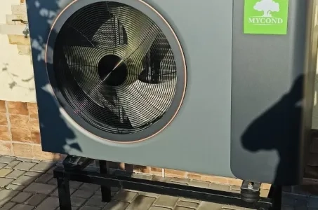 Residential home with Mycond Heat pump MBasic